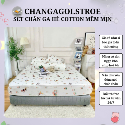 Bộ chăn ga đũi 4 món chất liệu cao cấp với công dụng chống nhăn, không xù lông dễ dàng vệ sinh